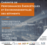 Journée scientifique : garantie de performances énergétiques & environnementales des bâtiments