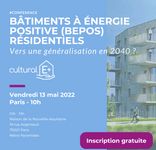 BEPOS – Bâtiments à énergie positive résidentiels : vers une généralisation en 2040 ? || 13 mai || Paris