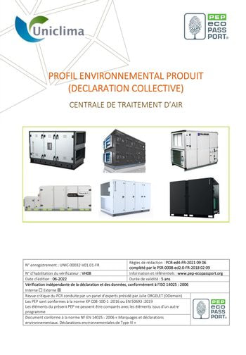 Exemple de PEP collective de produits CVC