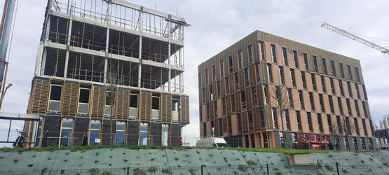 Travaux en cours sur la maison de l'habitat à Périgueux