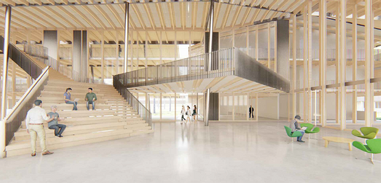 Plan 3D intérieur de la cité scolaire du BARP