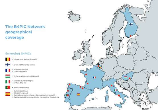 clusters déjà impliqués dans le projet européen star track