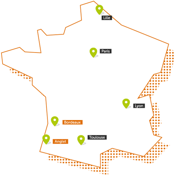 carte vectorielle des bureaux de NOBATEK